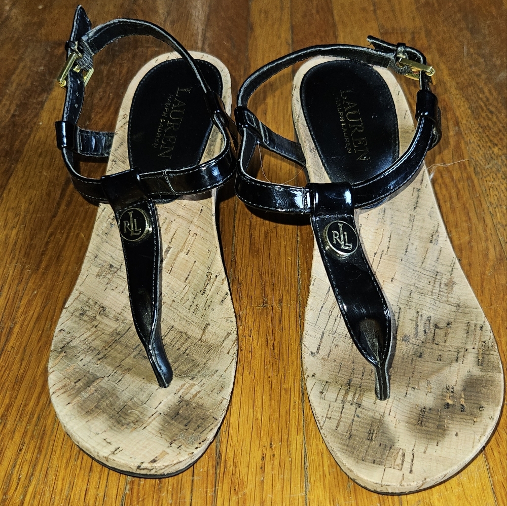 Ralph Lauren Black Wedges Size 7